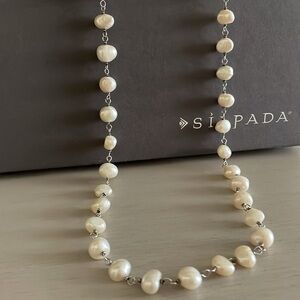 Silpada Sterling Silver and  Freshwater Pearl “Fresh Catch” Necklace N1368